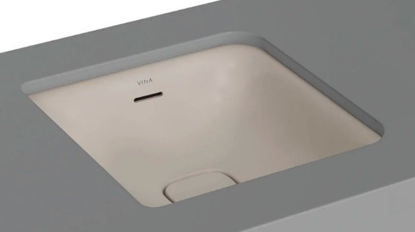 Vitra 7533B020-1082 Metropole Kare Tezgahaltı Lavabo Mat Bej.